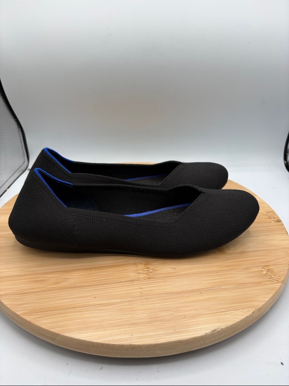 Rothy’s The Flat Round Toe Women's Size 9 Black Flats Comfort Slip On Shoes - Picture 8 of 13